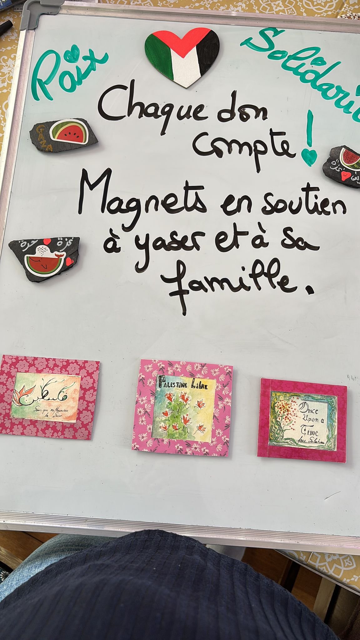 Magnets solidaires en soutien à une famille